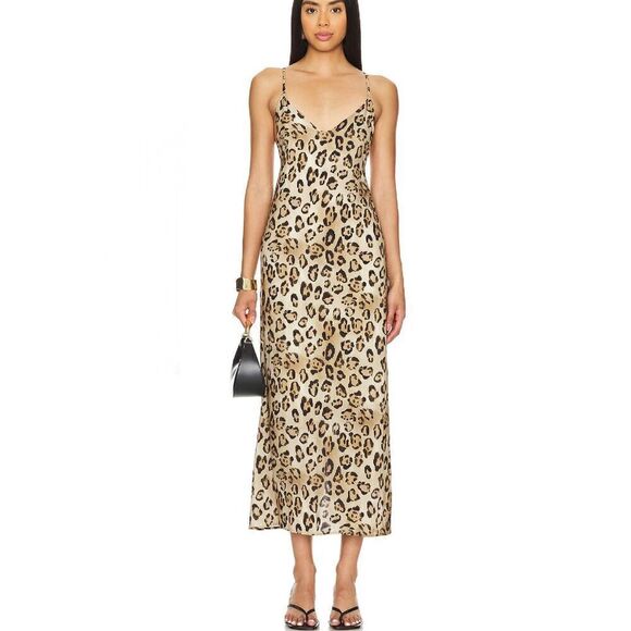 New. PQ leopard midi dress/coverup. M/L. Retails 154 - Picture 4 of 10